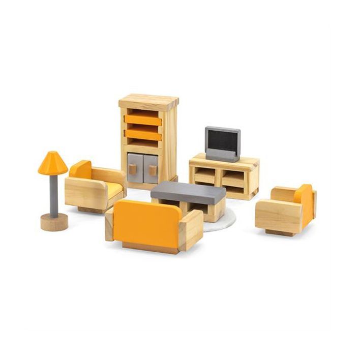 Ігровий набір Viga Toys Дерев'яні меблі для ляльок PolarB Вітальня (44037) зображення 2