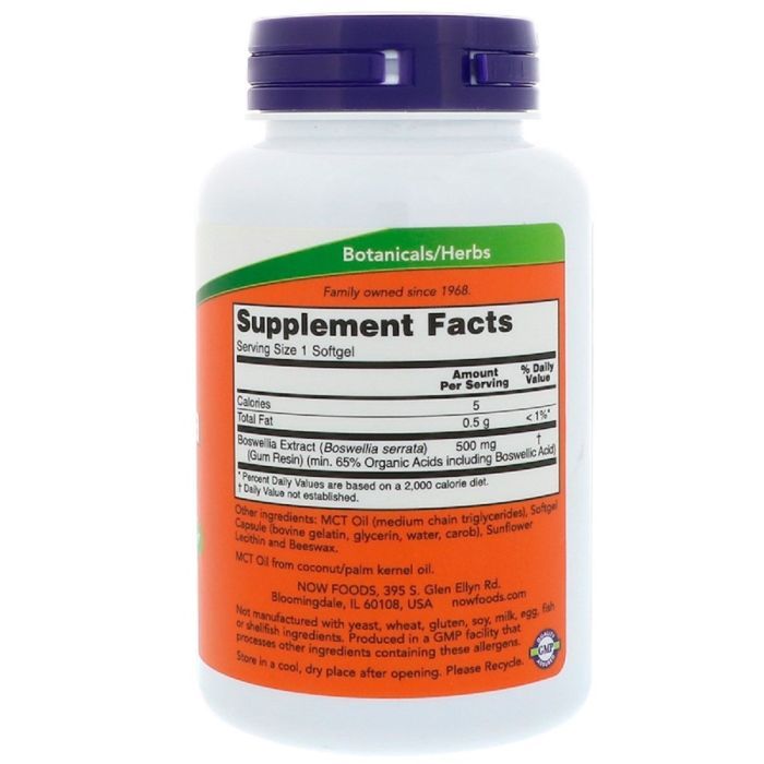Травы Now Foods Босвеллия Экстракт, Boswellia Extract, 90 Гелевых Капсул (NOW-04936) изображение 2