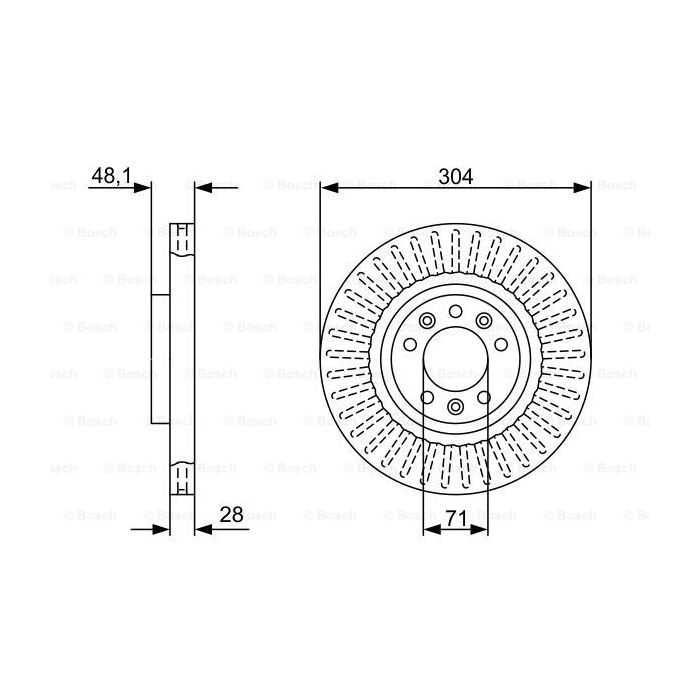 Гальмівний диск Bosch 0 986 479 A89 зображення 5