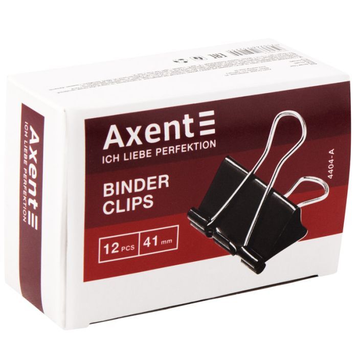 Биндер металлический Axent 32 мм, 12шт, black (4403-A) изображение 2