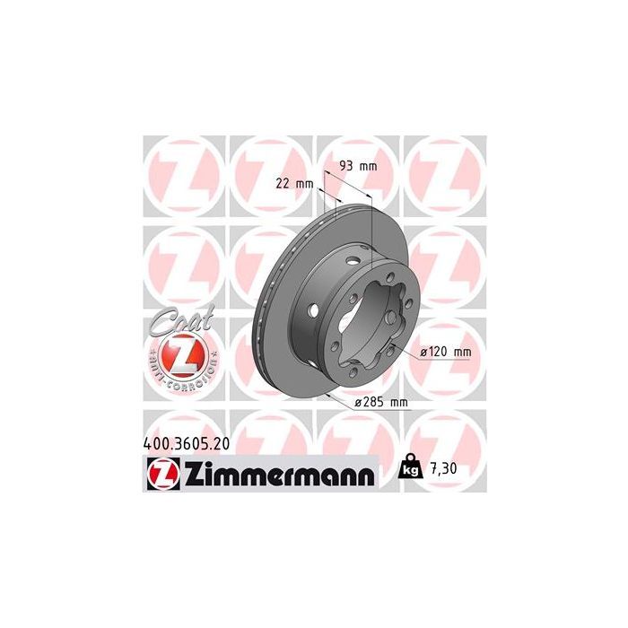 Тормозной диск ZIMMERMANN 400.3605.20