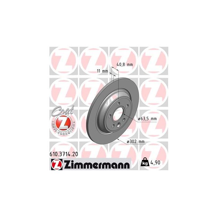 Тормозной диск ZIMMERMANN 610.3714.20