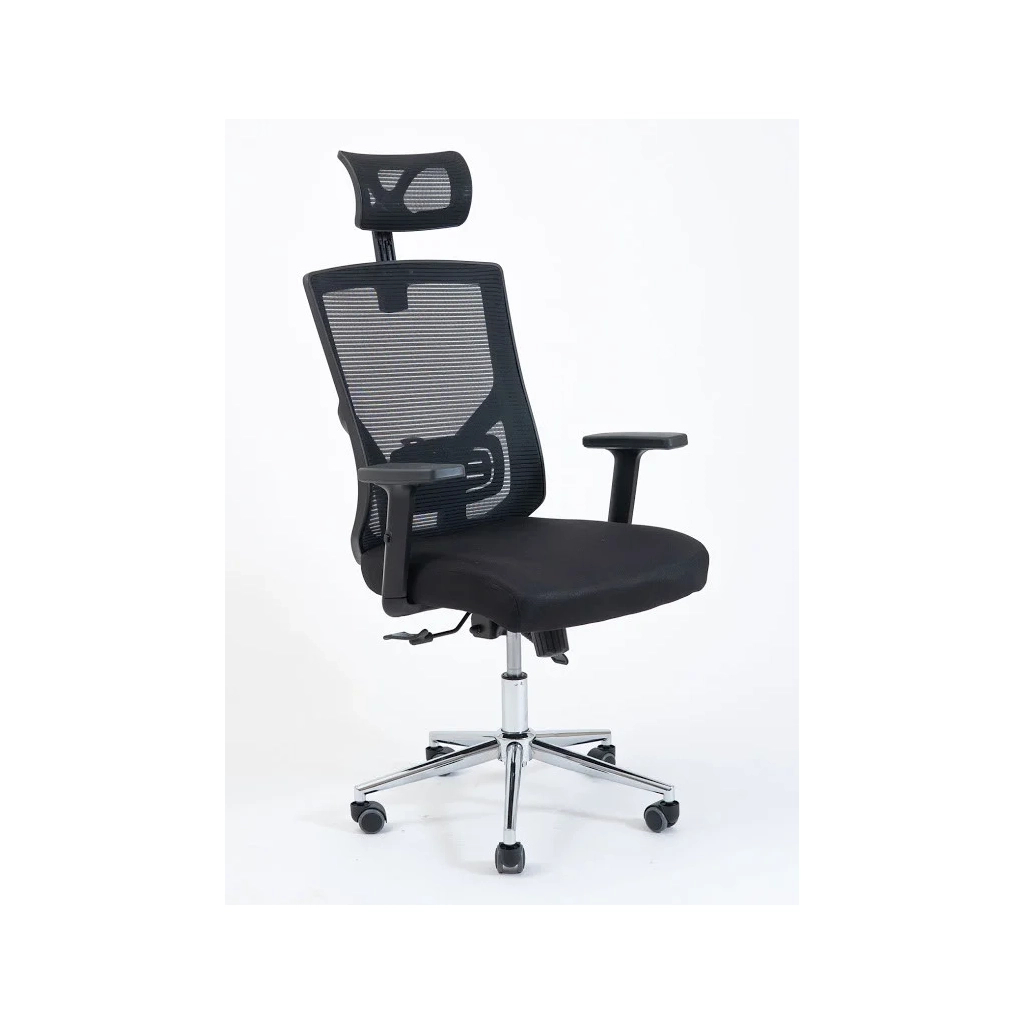 Офисное кресло Richman Роджер хром сетка чорная (ADD0002376) изображение 2