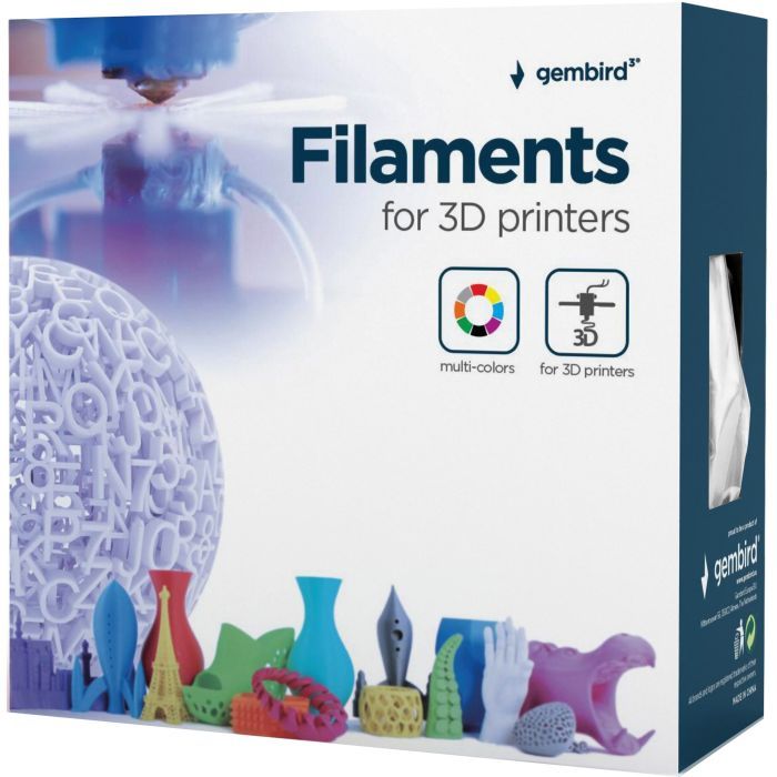 Пластик для 3D-принтера Gembird PLA, 1.75 мм, 1кг, blue (3DP-PLA1.75-01-B) зображення 2