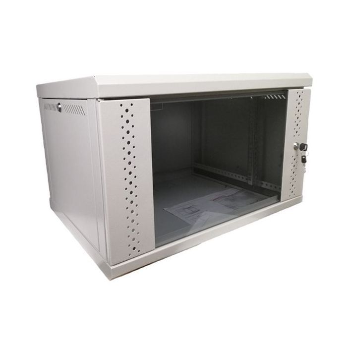 Шкаф настенный Eserver 12U 600х600х637 (Ш*Г*В), стекло (ES-Е1260G) изображение 2