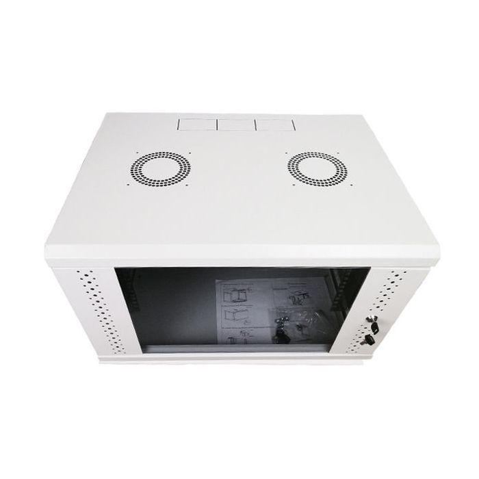 Шкаф настенный Eserver 12U 600х600х637 (Ш*Г*В), стекло (ES-Е1260G) изображение 4
