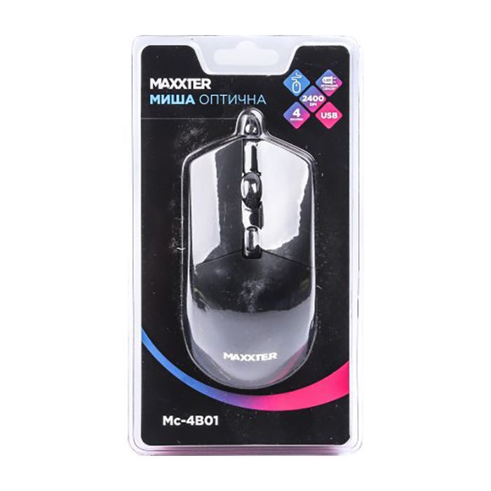 Мышка Maxxter Mc-4B01 USB Black (Mc-4B01) изображение 3