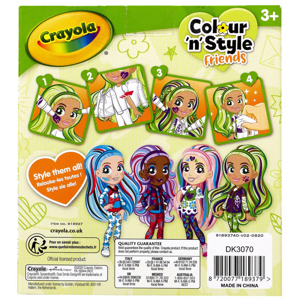 Набор для творчества Crayola Colour n Style Стильные девушки Джейд (918937.005) изображение 8