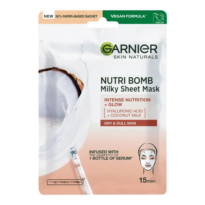 Маска для обличчя Garnier Skin Naturals Тканинна Живлення-Бомба 28 г (3600542319751/3600542319768)