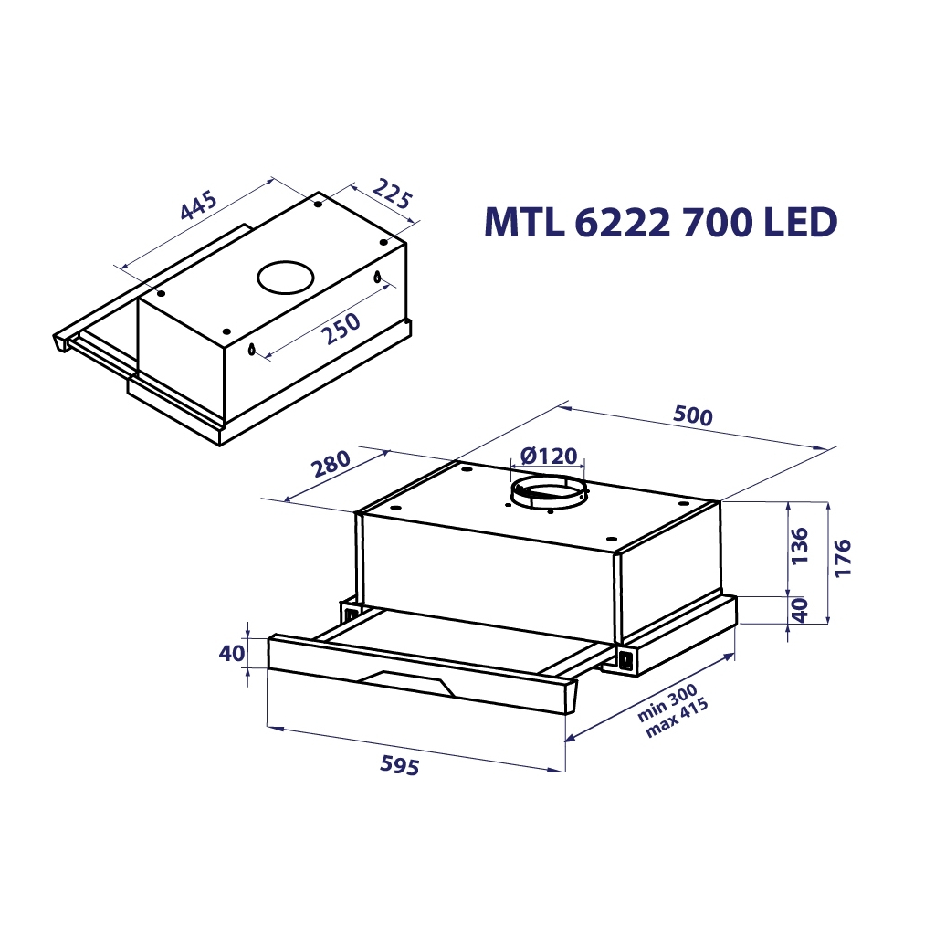 Вытяжка кухонная Minola MTL 6222 WH 700 LED изображение 11