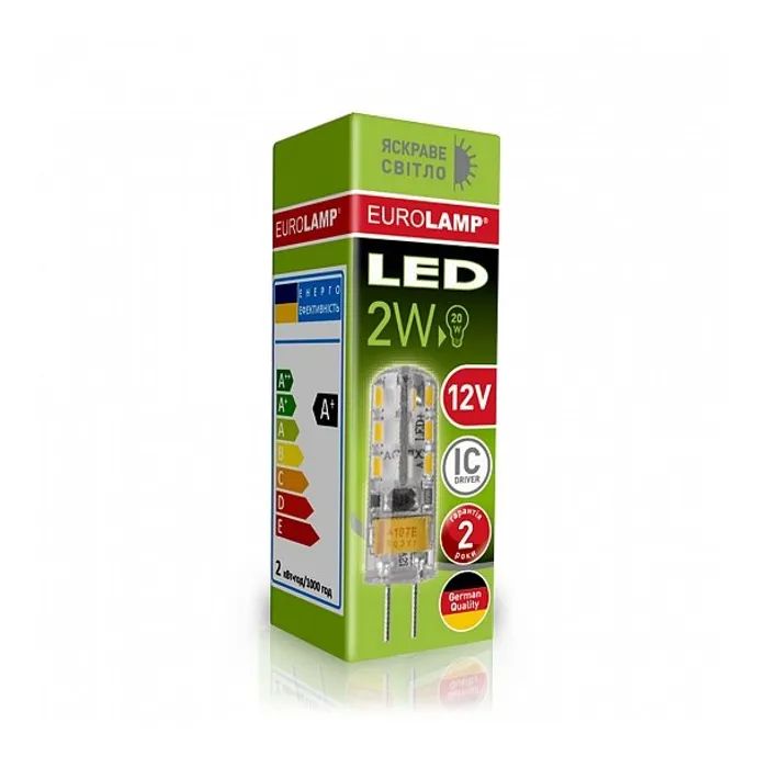 Лампочка Eurolamp LED силикон G4 2W 4000K 12V (LED-G4-0240(12)) изображение 2