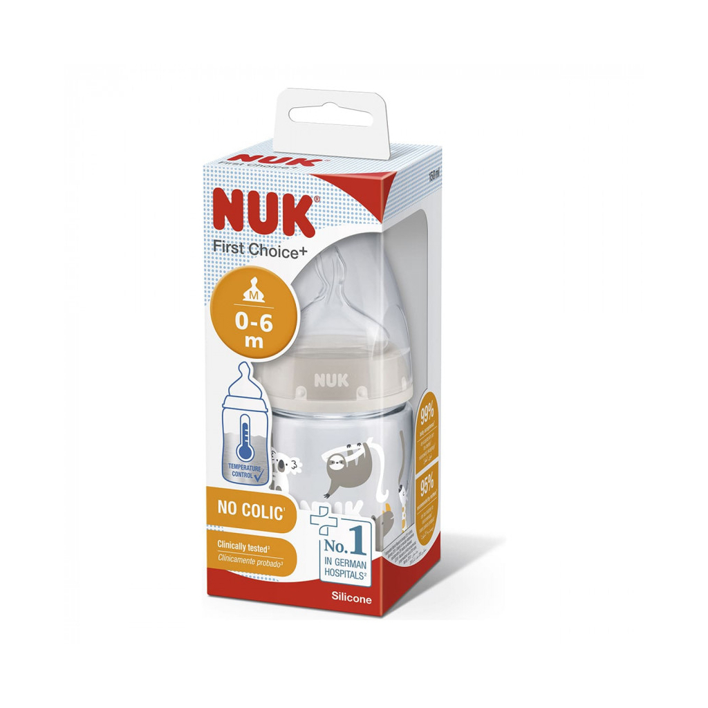 Пляшечка для годування Nuk First Choice Plus Сафарі 150 мл Бежева (3952400) зображення 2