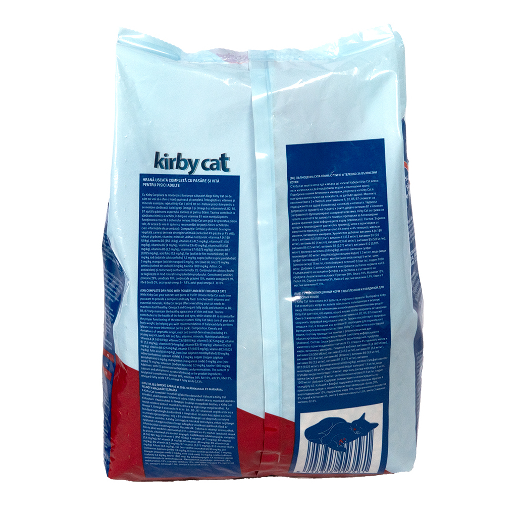 Сухой корм для кошек KIRBY CAT курица и говядина 1.5 кг (5948308003581) изображение 3
