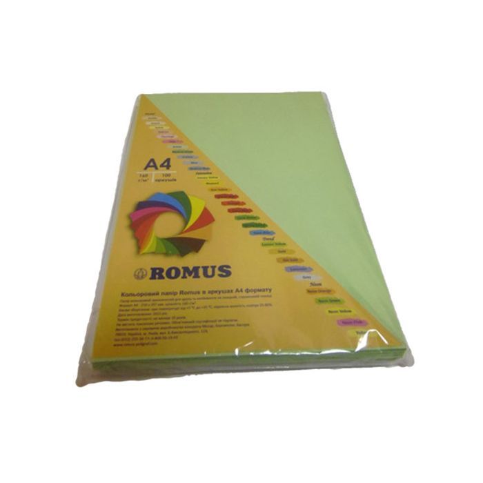 Бумага Romus A4 160 г/м2 100sh Green (R51079)