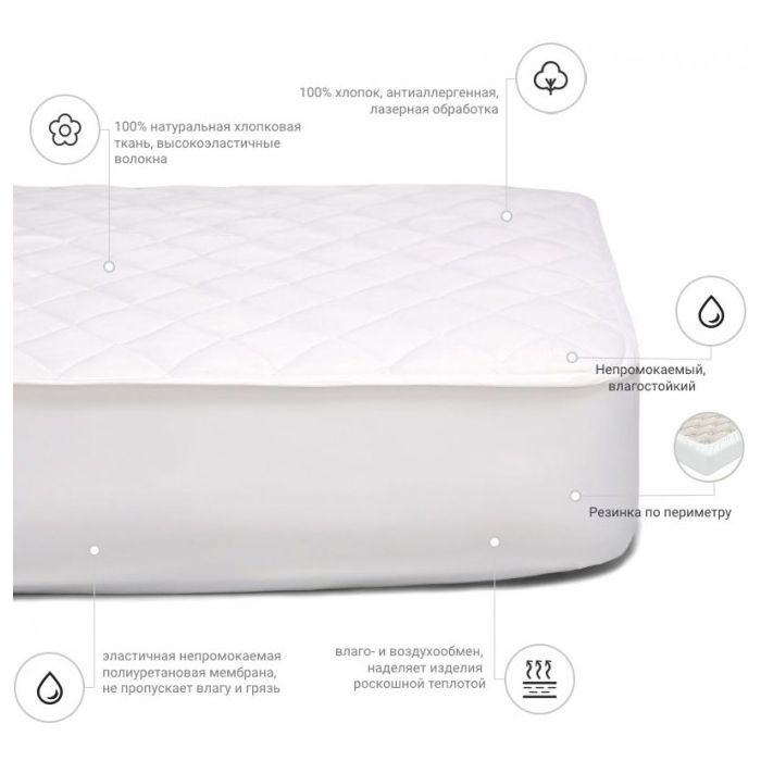 Наматрасник MirSon 954 Natural Line Стандарт Eco 180x200 см (2200000839596) изображение 3