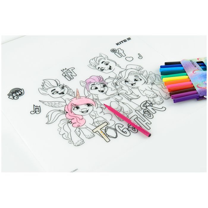 Подкладка настольная Kite силиконовая раскраска My Little Pony, 30х40см (LP22-424) изображение 5
