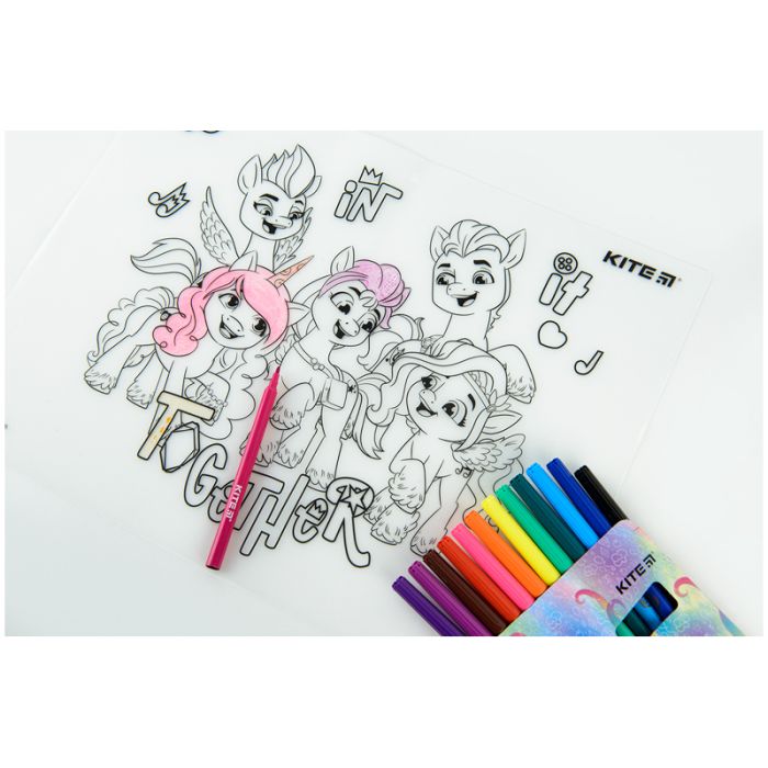 Подкладка настольная Kite силиконовая раскраска My Little Pony, 30х40см (LP22-424) изображение 6