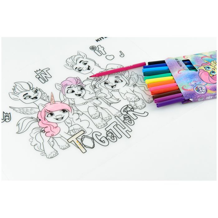 Подкладка настольная Kite силиконовая раскраска My Little Pony, 30х40см (LP22-424) изображение 8
