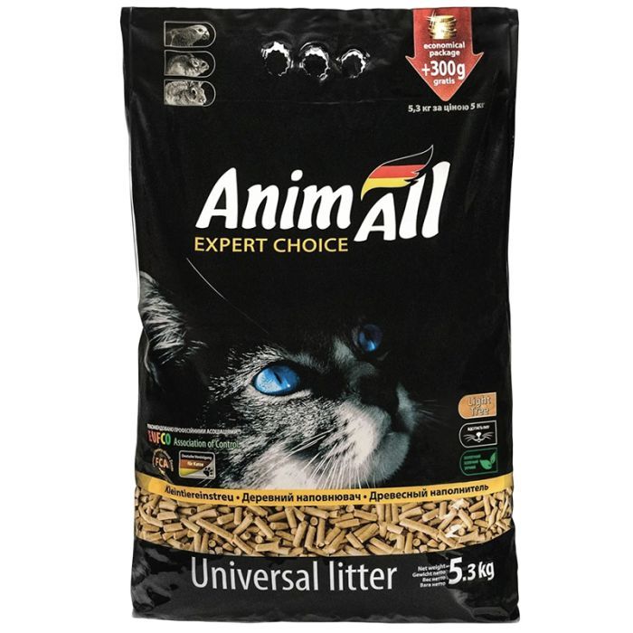 Наполнитель для туалета AnimAll Древесный 5.3 кг (111290)
