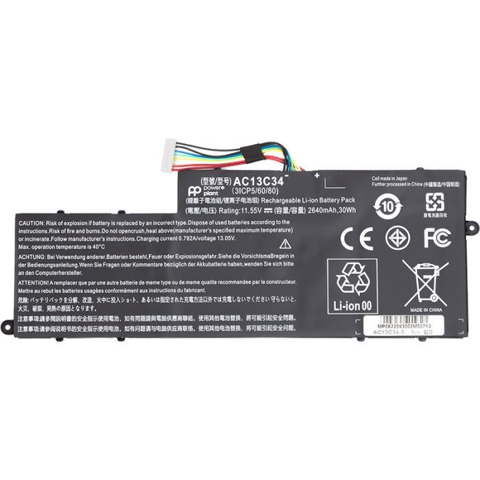 Аккумулятор для ноутбука ACER Aspire V5-122P (AC13C34) 11.55V 2640mAh PowerPlant (NB410651)