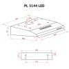 Витяжка кухонна Perfelli PL 5144 BR LED зображення 11
