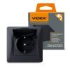 Розетка Videx BINERA 1ая с заземлением и крышкой черн (VF-BNSK1GС-BG) изображение 4