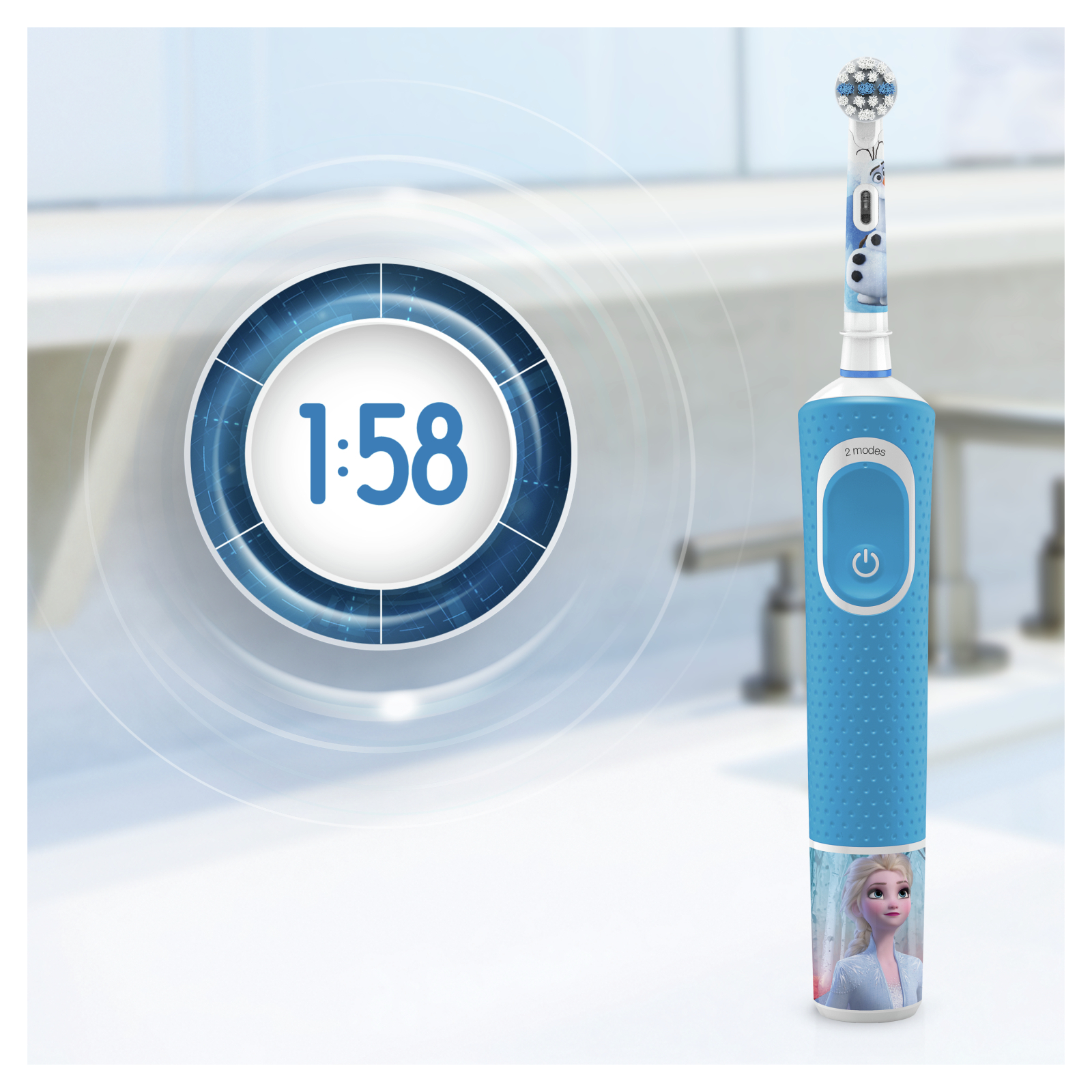 Електрична зубна щітка Oral-B D100.413.2K Frozen II зображення 6