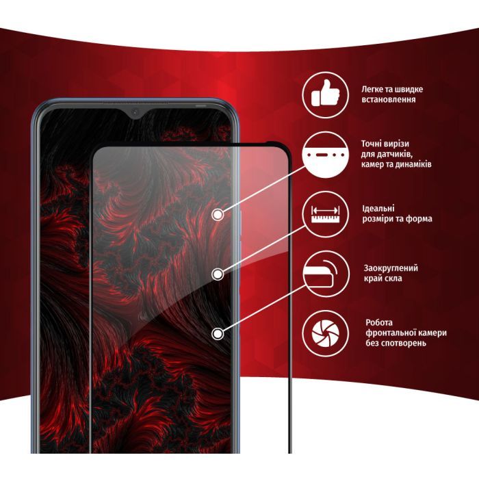 Скло захисне Intaleo Full Glue Tecno Spark 8p (1283126533167) зображення 2