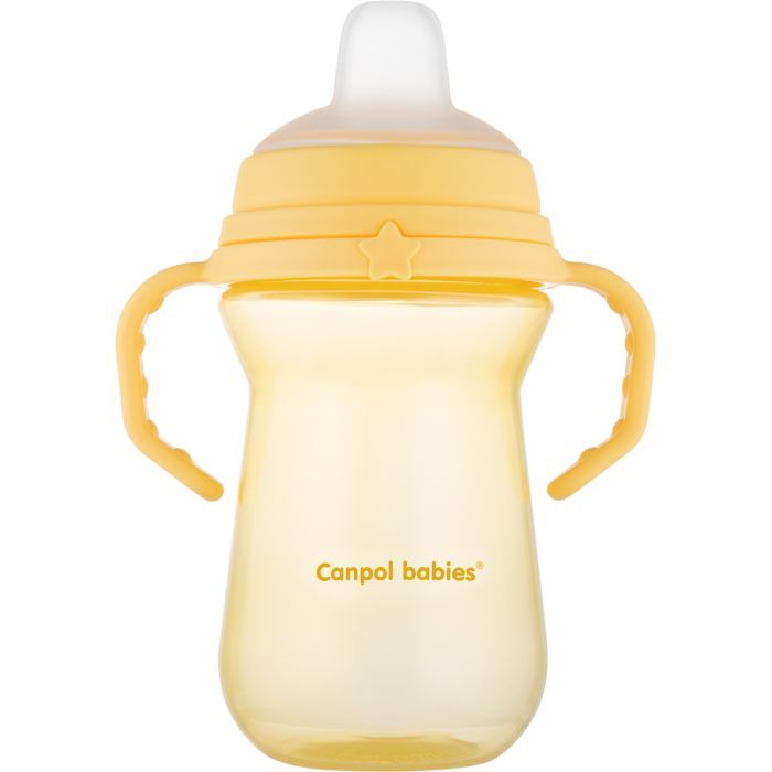 Поїльник-непроливайка Canpol babies з силіконовим носиком FirstCup 150 мл Рожева (56/614_pin)