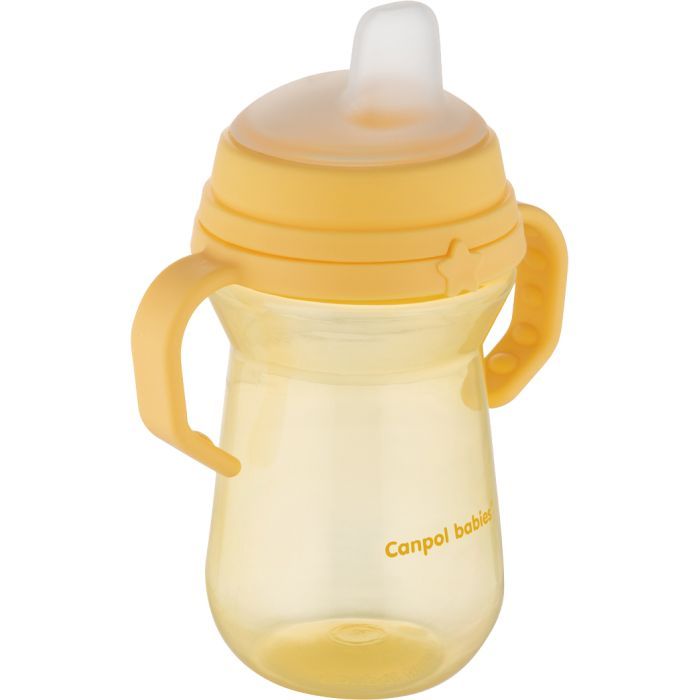 Поїльник-непроливайка Canpol babies з силіконовим носиком FirstCup 150 мл Рожева (56/614_pin) зображення 2