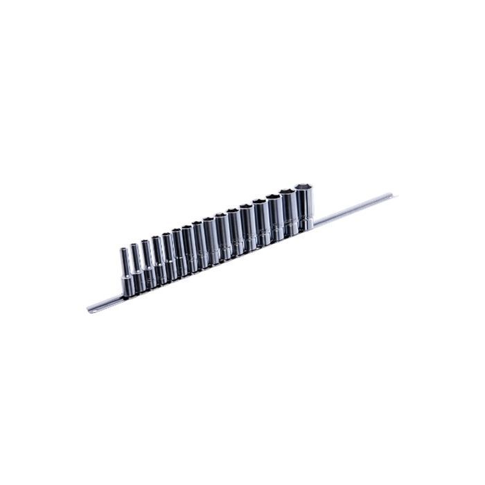 Набор головок Toptul длинных торцевых на планке 1/2" 15шт. 8-24мм (GAAQ1606U)