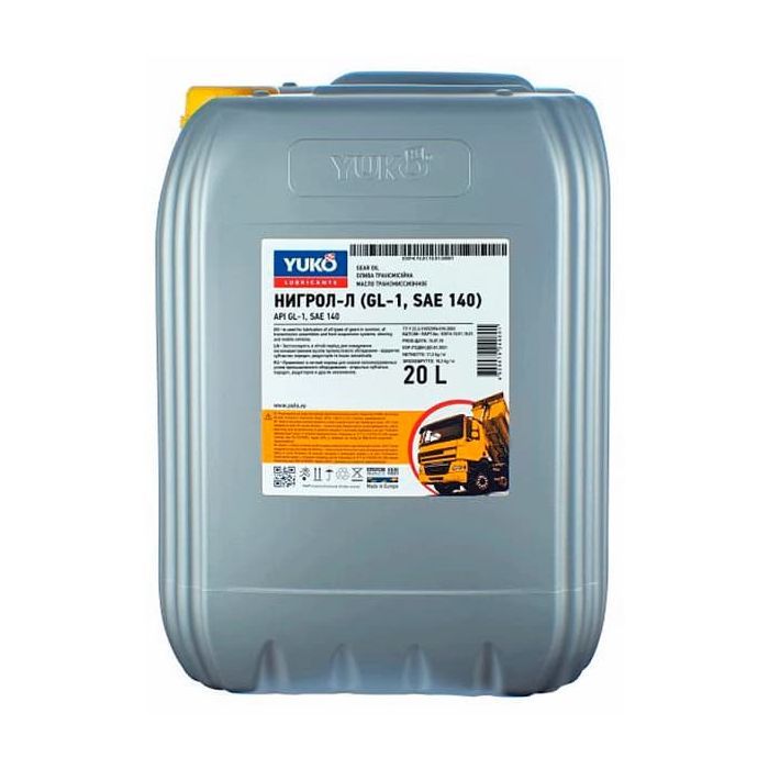 Трансмиссионное масло Yuko Нігрол - Л GL-1, SAE 140 20л (4820070240801)