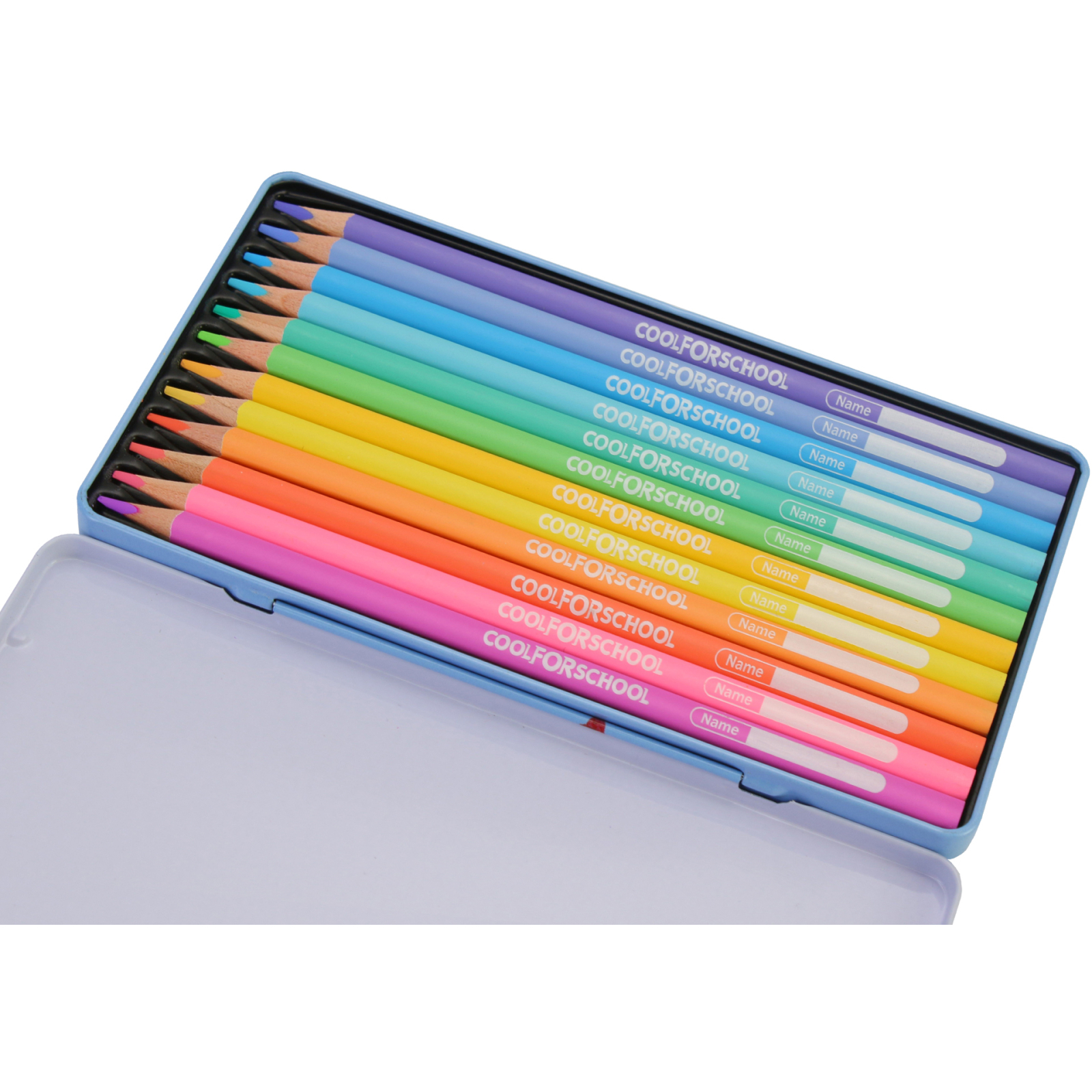 Карандаши цветные Cool For School Pastel Премиум в металлической коробке 12 цветов (CF15188) изображение 2