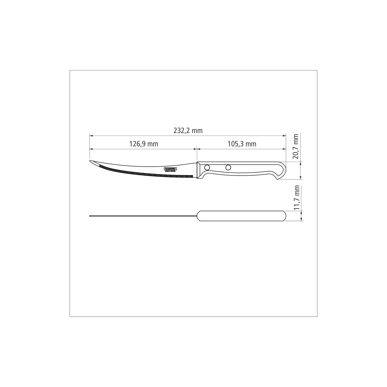 Кухонный нож Tramontina Ultracorte Tomato 127 мм (23852/105) изображение 6