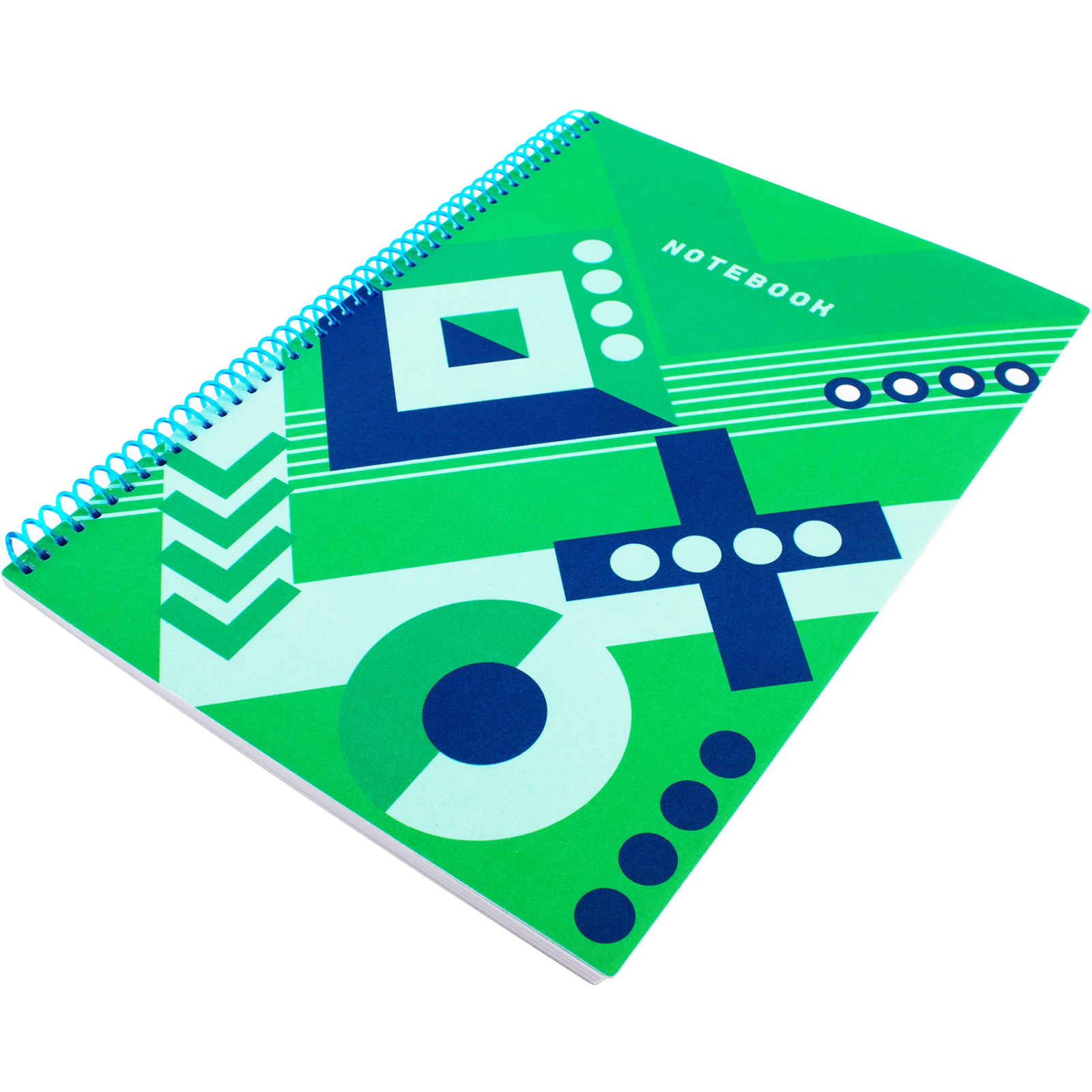 Блокнот Optima Knitting: Green A4 пластиковая обложка, спираль 80 листов, клетка (O20846-21) изображение 2
