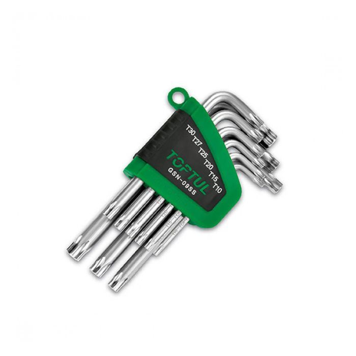 Ключ Toptul Г-подібний TORX T10-T50, 9 шт. (GSN-09SS)