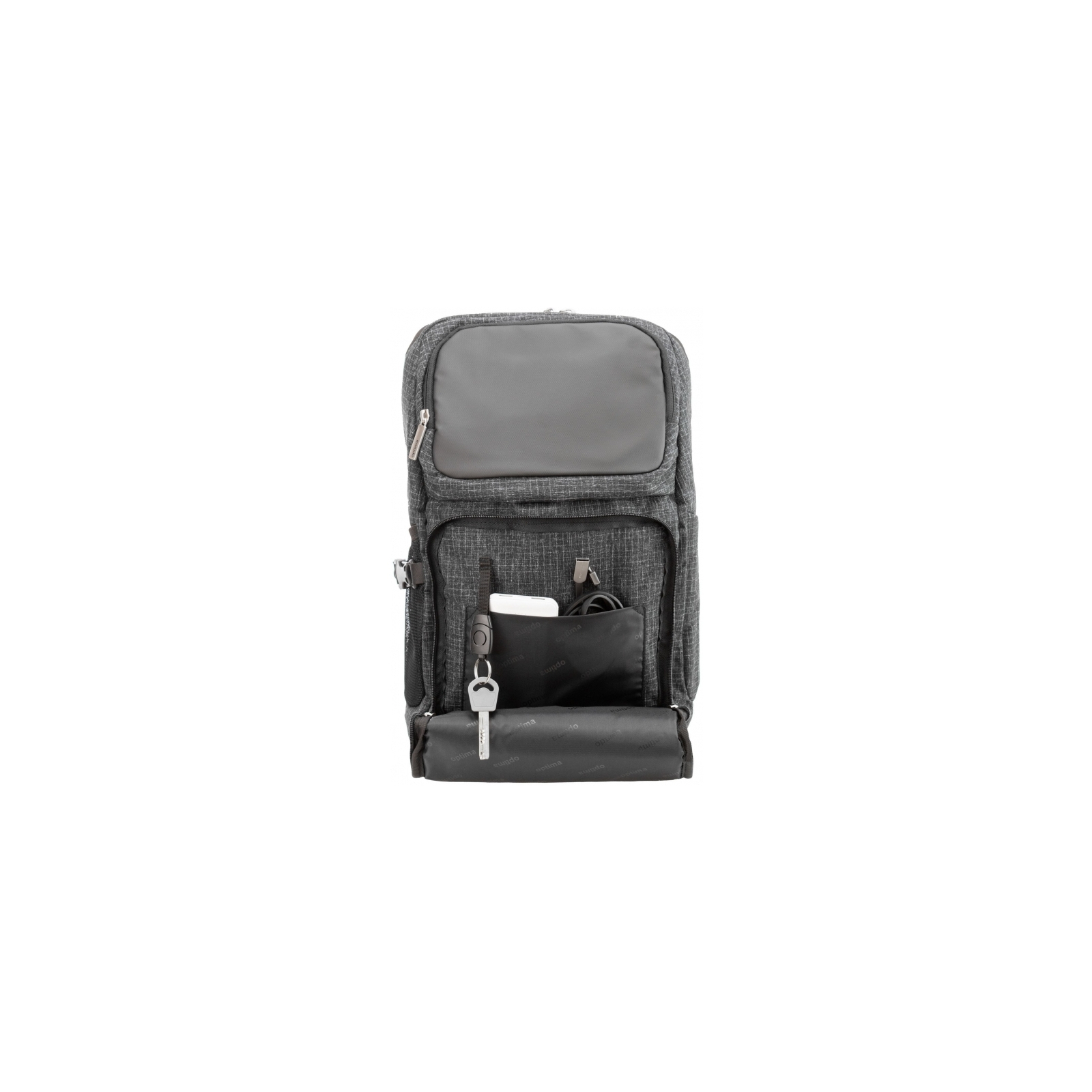 Рюкзак шкільний Optima 18.5" Techno чоловічий 0.7 кг 6-15 л Темно-коричневий (O96915-03) зображення 2