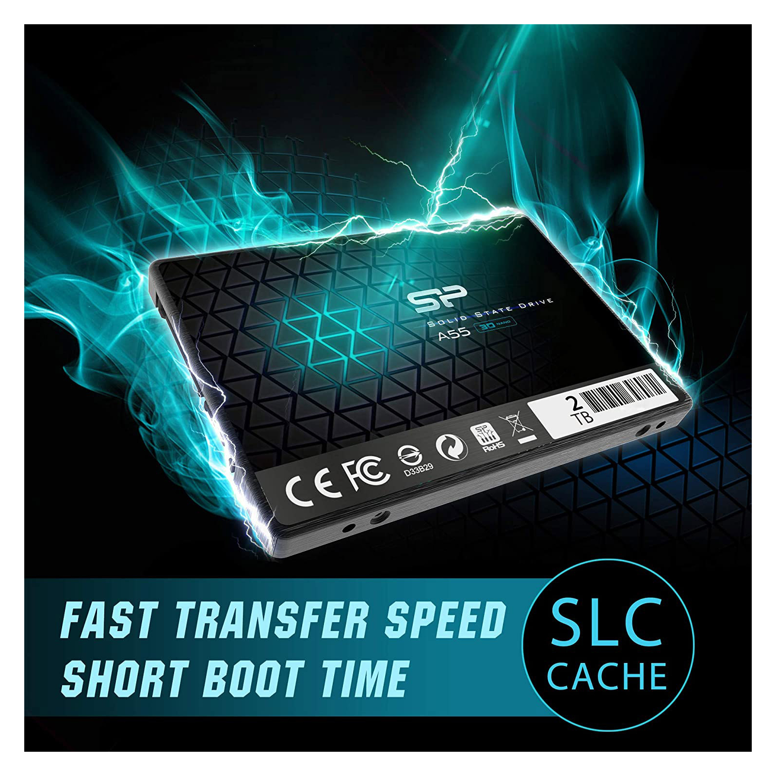 Накопичувач SSD 2.5" 256GB Silicon Power (SP256GBSS3A55S25) зображення 3