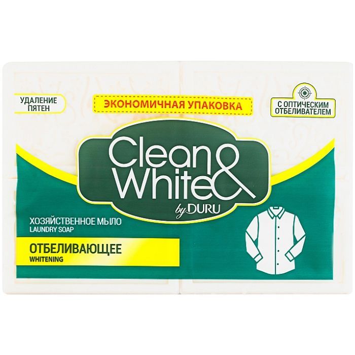 Мыло для стирки Duru Clean&White Господарське Відбілююче 4 x 100 г (8690506521929)