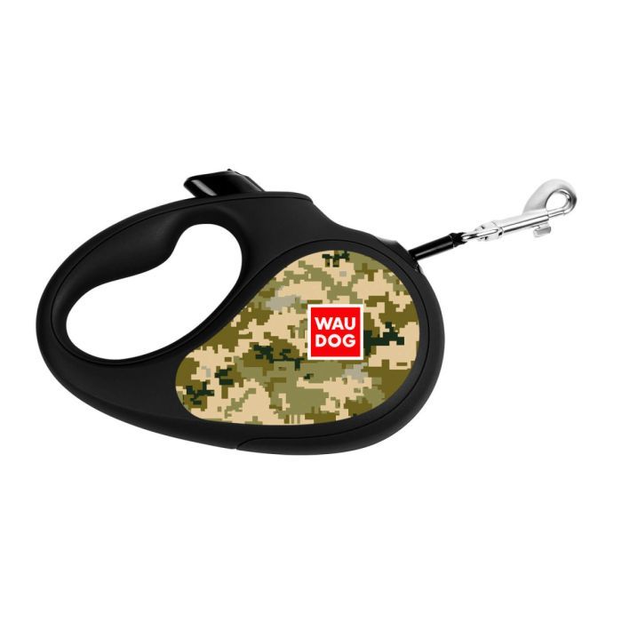 Повідець для собак WAUDOG R-leash Мілітарі світловідбиваюча стрічка XS 3 м (380-4026)