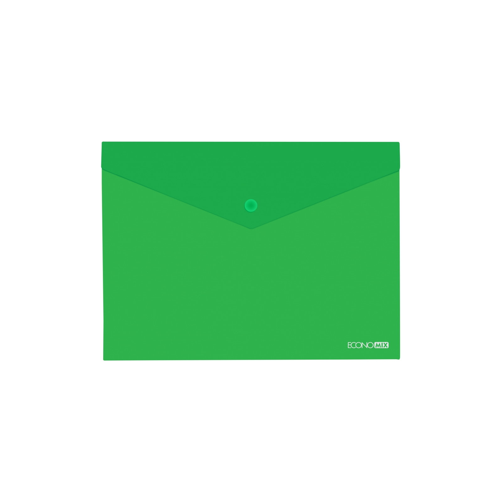 Папка - конверт Economix А5 180 мкм прозрачная, фактура "глянец", зеленая (E31316-04)