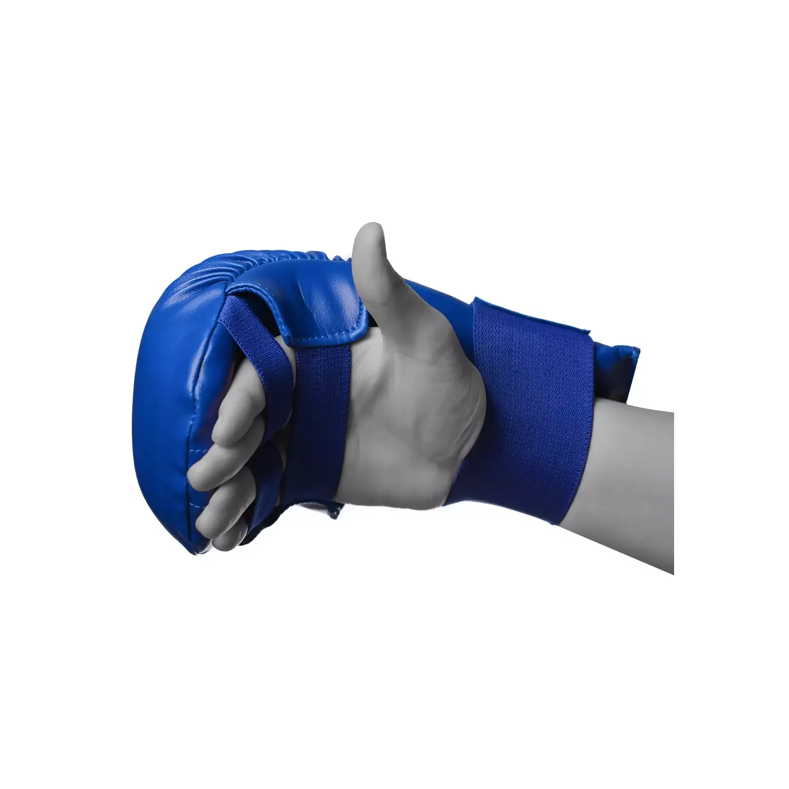 Перчатки для карате PowerPlay 3027 Сині M (PP_3027_M_Blue) изображение 3