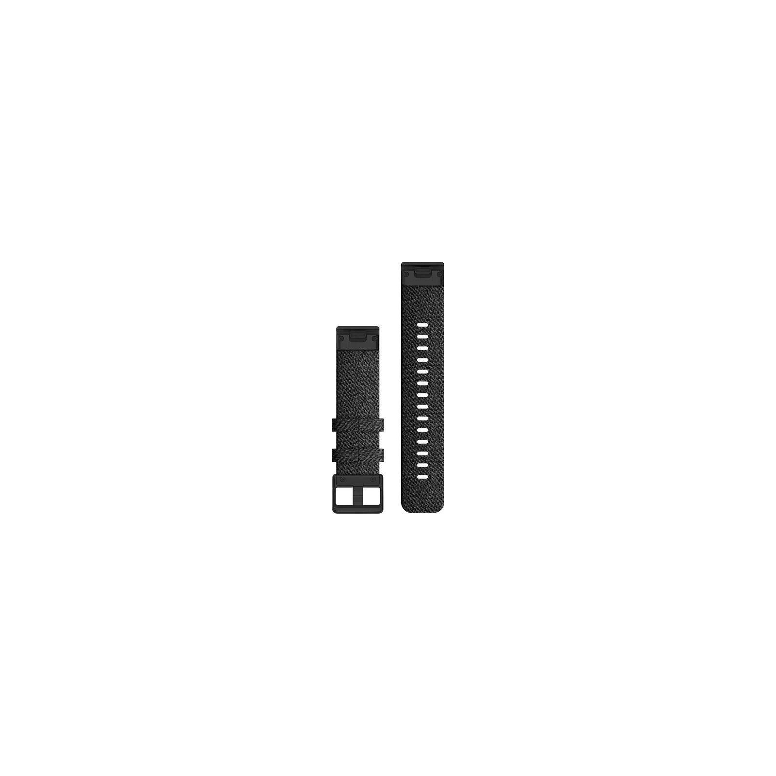 Ремешок для смарт-часов Garmin fenix 6s 20mm QuickFit Heathered Black Nylon with Black Hardware (010-12875-00) изображение 2