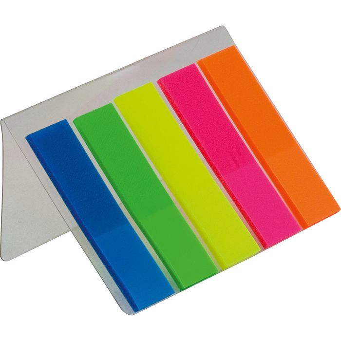 Стікер-закладка Buromax Plastic bookmarks 45x12mm, 5*25шт, neon (BM.2302-98) зображення 2