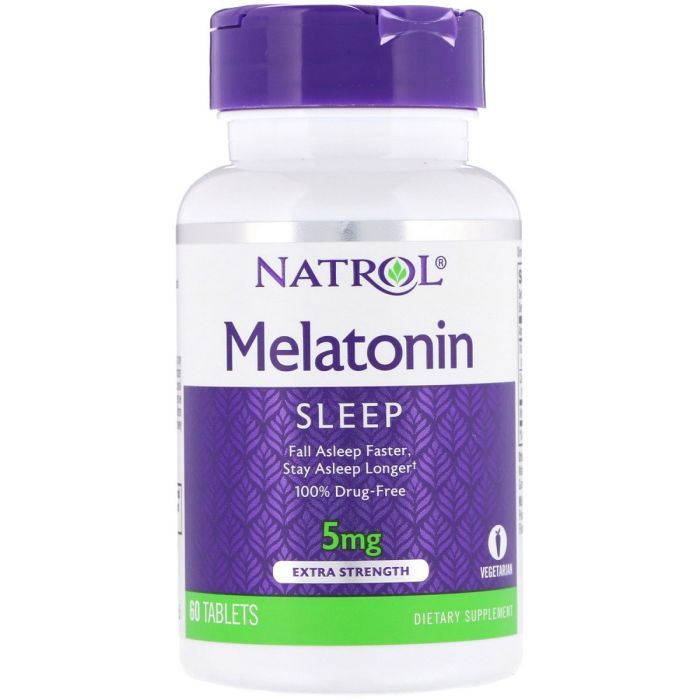 Витаминно-минеральный комплекс Natrol Мелатонин, С Повышенной Силой Действия, 5 мг, 60 таблето (NTL-04462)