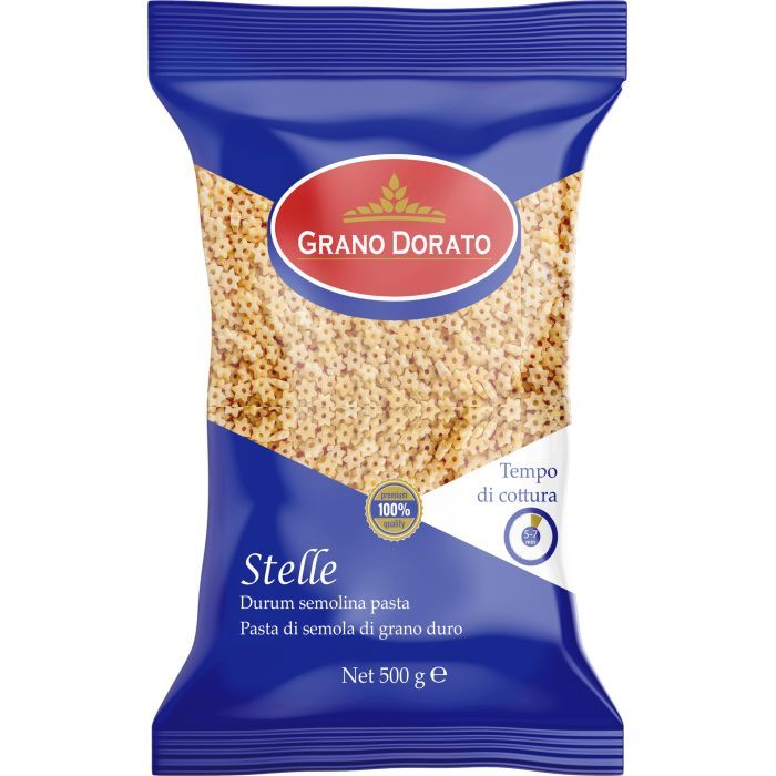 Макароны Grano Dorato Звездочки 500 г (5201013019958)
