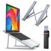Подставка для ноутбука Choetech до 17", алюминий, компактный (H055-GY) изображение 2