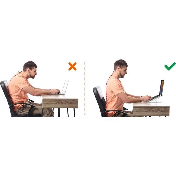 Подставка для ноутбука Choetech до 17", алюминий, компактный (H055-GY) изображение 7