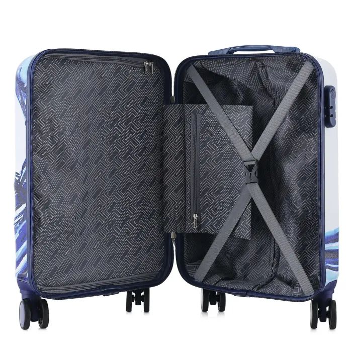 Чемодан Semi Line Print 20" S White/Blue (T5653-1) изображение 6