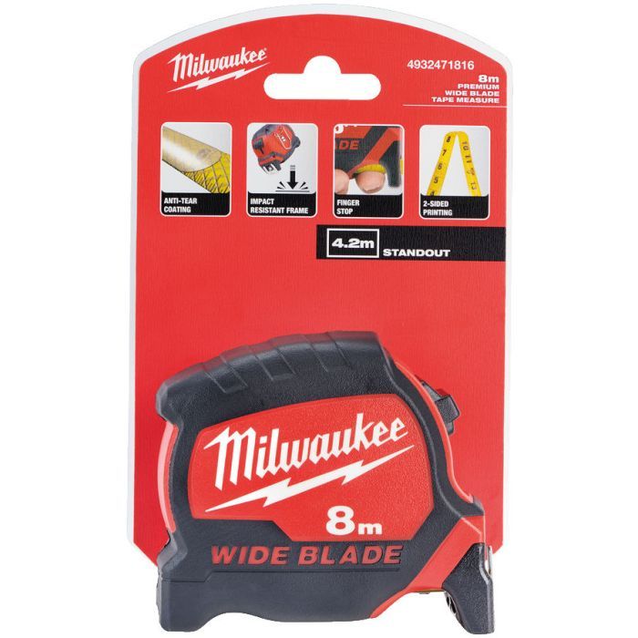 Рулетка Milwaukee WIDE BLADE, 8м 33мм (4932471816) изображение 4